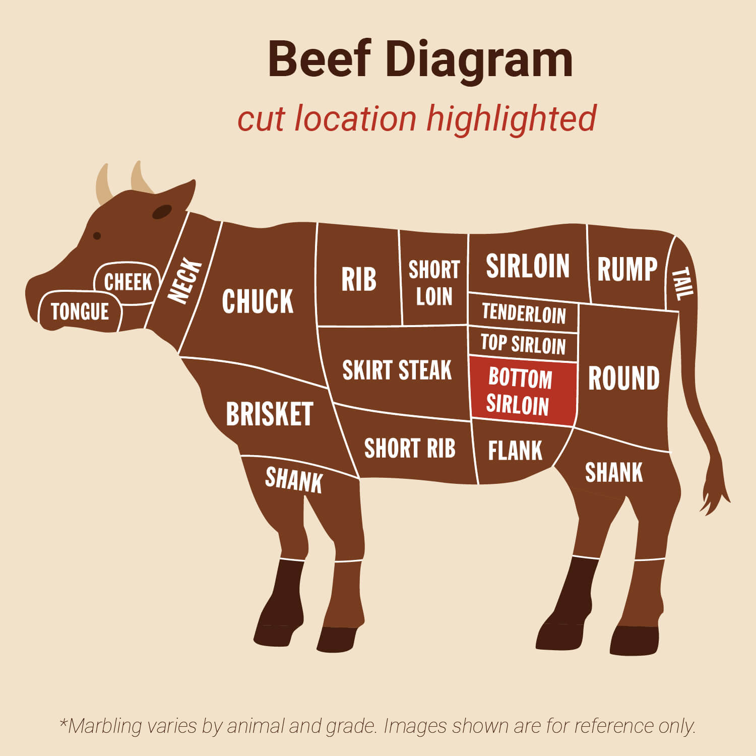 Halal Beef Sirloin Flap (Flap Meat)